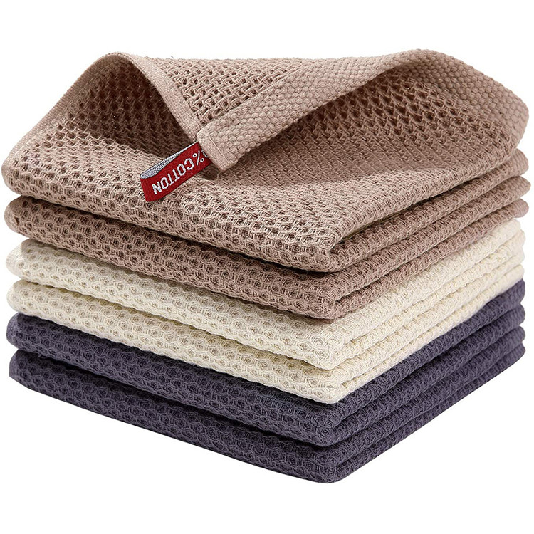 Buy cheap Cotton Waffle Weave Kitchen Dish Cloths Absorbent Quick Drying 12x12 Inches from wholesalers