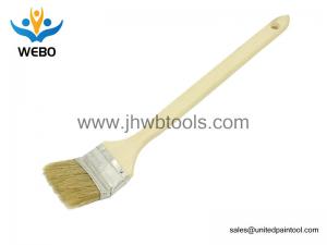 China High Quality White Bristle Paint Brush With Long Wooden Handle on sale