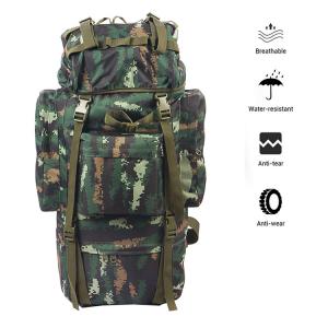 Best Big Outdoor Tactical Bag / Camouflage Army Military Travel Backpack Oxford With Rain Cover wholesale