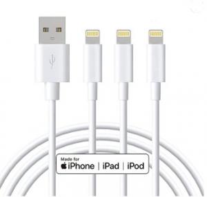 China White MFi Data Transfer USB Phone Charging Cable on sale