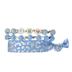 China Silver Foiled Beaded Bracelets Sets , 7.25 Sterling Silver Bangles Set on sale