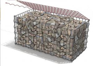 China 3m X 1m X 1m Welded Gabion Mesh Galvanized For River Bank Protection on sale