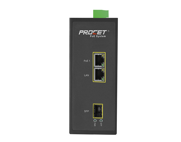 China DC Input Fiber Port 60W DIN Outdoor PoE Switches on sale