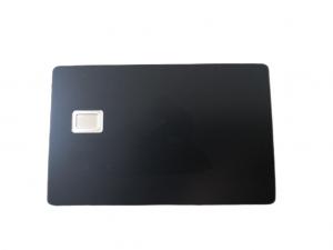 China Metal Steel Matt Black Debit Card Hico Magnetic Strip Silver Edges on sale