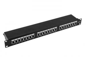 Best Cold Rolled Steel Cat6 Shielded Patch Panel , Screened 568A B 24 Way Patch Panel wholesale