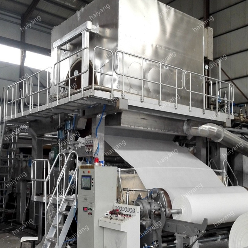China Automatic Toilet Tissue Paper Manufacturing , Wood Pulp To Make Paper Machine Rolled Toilet Paper Machine Tissue Machine on sale