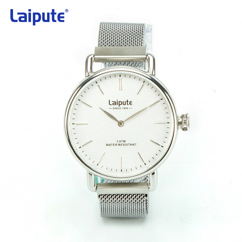China OEM Stainless Steel Mesh Bracelet Watch , Mens Stainless Steel Watch White Face on sale