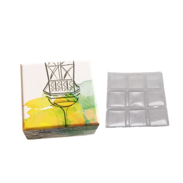 Cheap 9 pcs Printing Kraft Paper Box Chocolate Gift Packaging Box with Plastic Clear Inner for sale