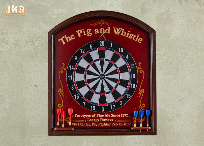 China Antique Wall Dart Board Wooden Wall Plaques Pub Signs Decorative MDF Wall Plaque Signs on sale