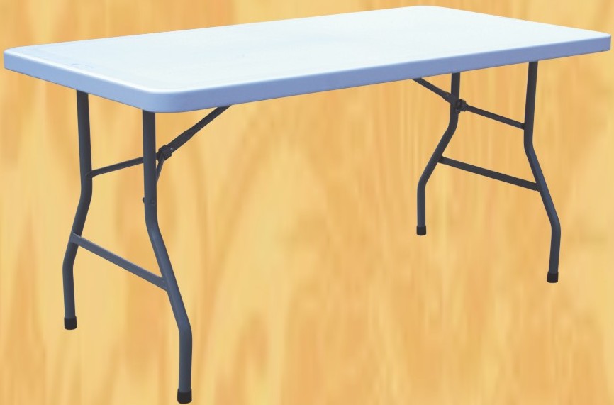 China 5 foot plastic folding table/HDPE 5 ft folding table furniture on sale