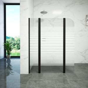 China Square Free Standing Tempered Glass Shower Door on sale