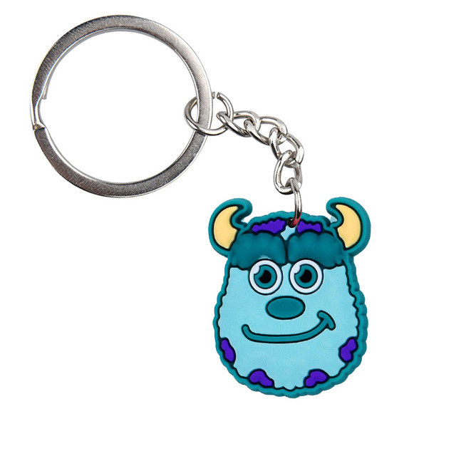 Cheap Monster University Silicone Cute Cartoon Keychain PVC Soft Rubber Keychain for sale