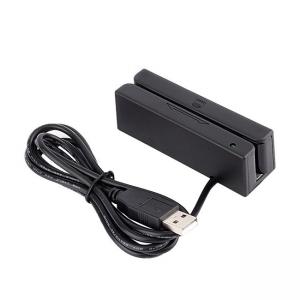 China Compact 90mmCasino Card Reader Black USB Desktop Smart Magnetic Swipe on sale
