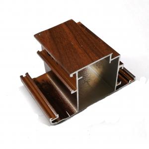 Best Aluminum Windows Profiles Wood Grain Surface 1.0-1.5mm Thickness 6063 T5 wholesale