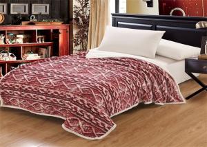 Best 130x170cm 150x200cm Coral Colored Throw Blanket , Burgundy Coral Plush Blanket wholesale