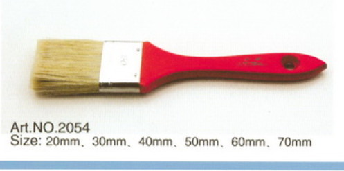 China Red wooden handle pure bristle PET/PP synthetic fiber or non-synthetic paint brush No.2054 on sale