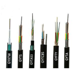 China GYTS Single Mode Fiber Optic Cable Underground Duct Direct Burial on sale