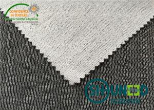China Bleach White / Black Woven Fusing Interfacing With Powder Dot PA Coating on sale