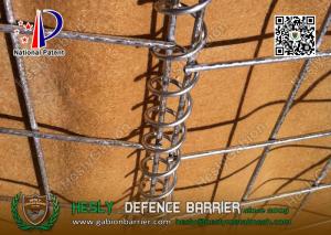 China HESLY MIL19 Welded Gabion Barrier | 2.74m high with beige color geotextile cloth on sale