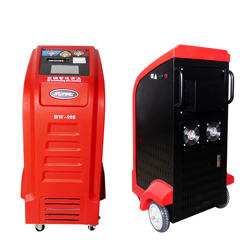 Best Red R410a Refrigerant Recovery Car AC Service Station 1HP CE Certificate wholesale