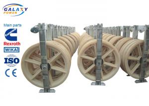 Best Nylon Wheel Wire Pulling Blocks , 3 Sheave Galvanized Steel Wire Pulling Pulley wholesale
