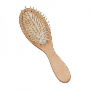 China Natural Wooden Hair Brush Durable Head Scalp Massager 23cm Length on sale