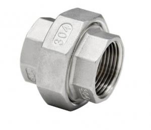 China Casting 304 Stainless Steel Pipe Union Joint Female Threaded Nipple on sale