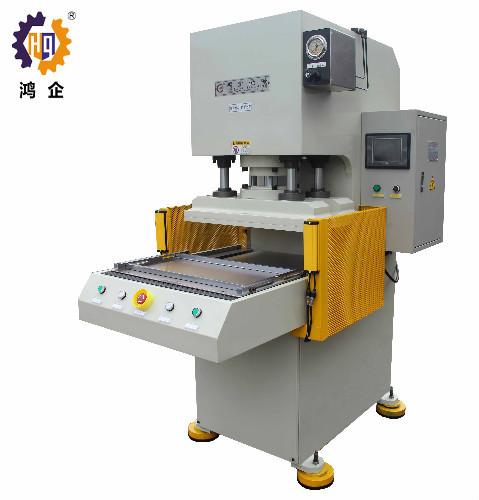 White C Type Hydraulic Punching Machine For Protective Film / Clamping - Piece