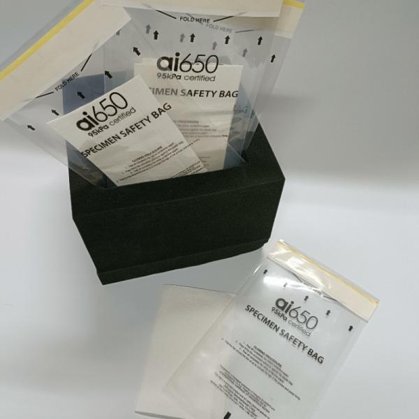Medical 3 Layers Plastic Pathology Ziplock Biohazard Specimen Bags With A Pocket