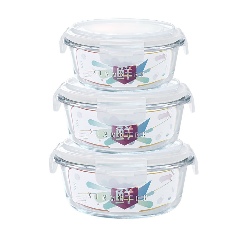China Oven Safe 950ml Borosilicate Glass Food Container on sale
