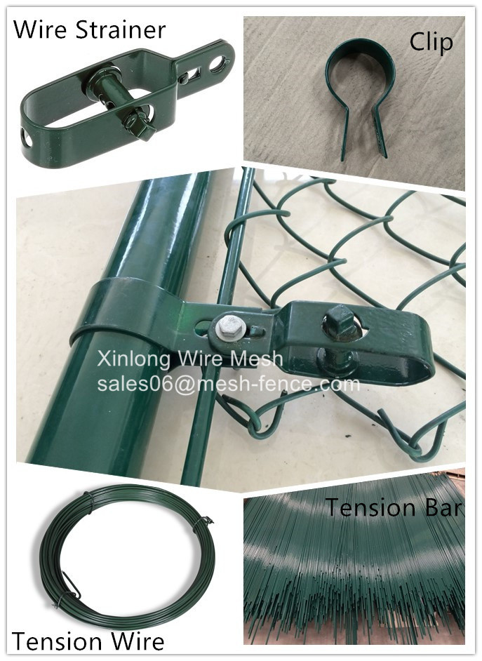 Cheap Heat Treated Security Chain Link Fence Pvc Coated OEM / ODM Available for sale