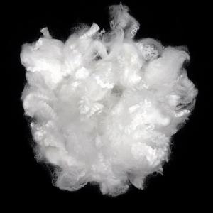 China 1.5D 51mm Non Siliconized Recycled Polyester Staple Fiber Quilt Filling Whitening on sale