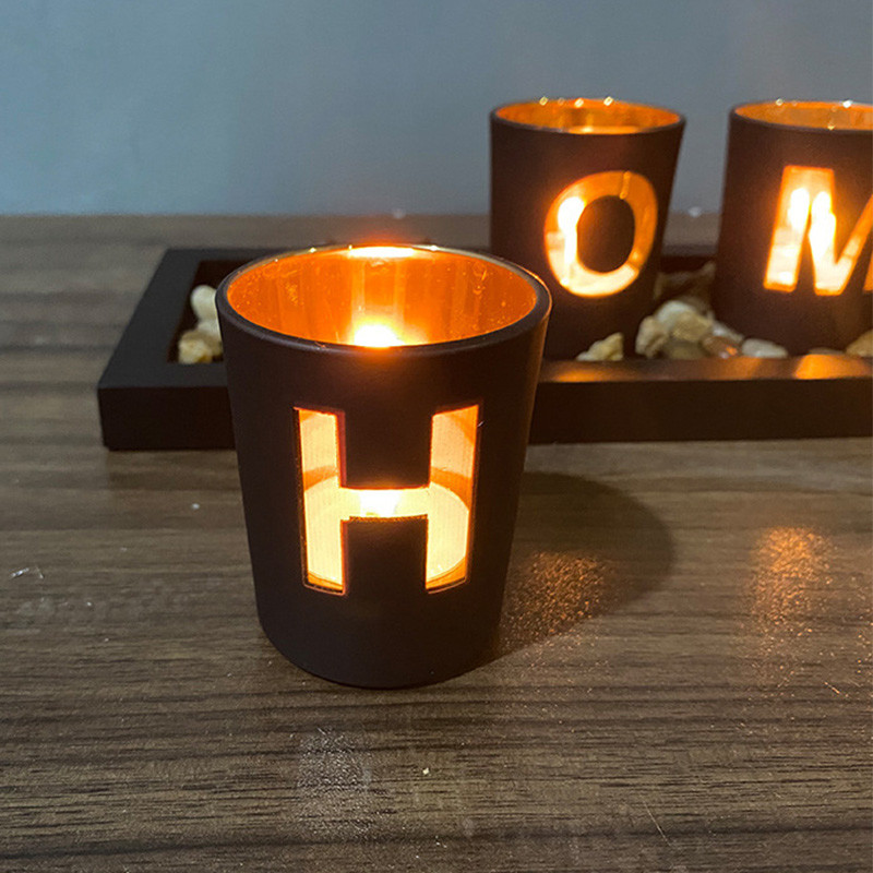 Best Wooden Letter Home Decorative Ornaments Candle Holder Candlestick OEM ODM wholesale