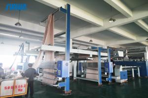 China Thermal Oil Heated Stenter Frame Fabric Heat Setting Machine For Fleece Fabrics on sale