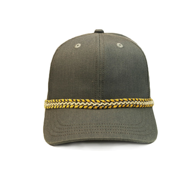Best Creative Baseball Long Brim Cap Custom Embroidery Chain Strip SGS BSCI wholesale