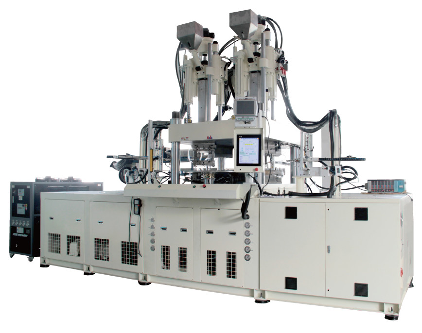 China Screw Double Color Injection Machine Vertical Rotary 2000 Ton Injection Molding Machine on sale
