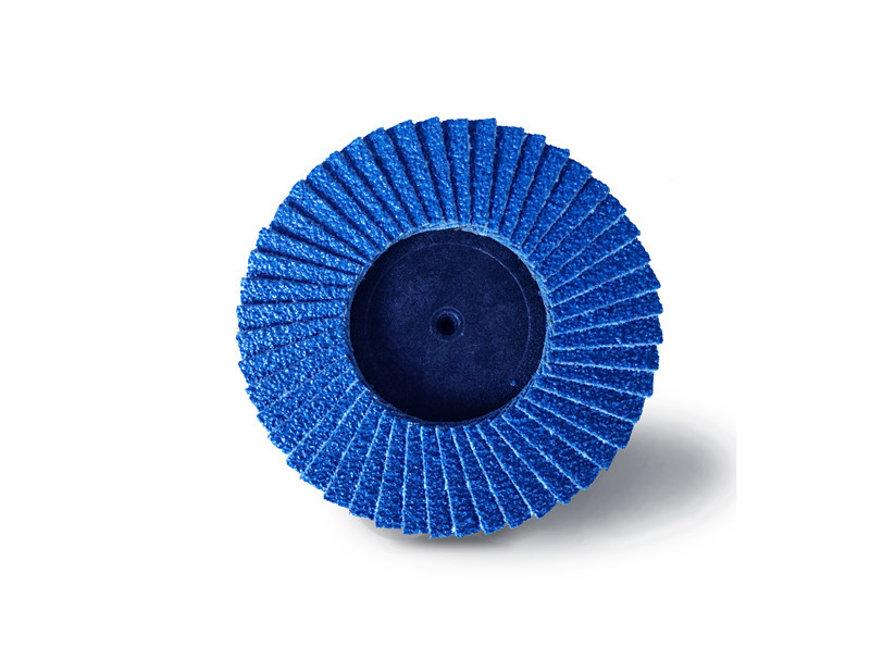 Best 4.5" 200 Grit  Mini Flap Disc For Sanding Wood Zirconia Oxide Type R Blue Color wholesale