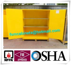 China Yellow Industrial Safety Cabinets , Flame Proof Storage Cabinets For Waste Chemical on sale