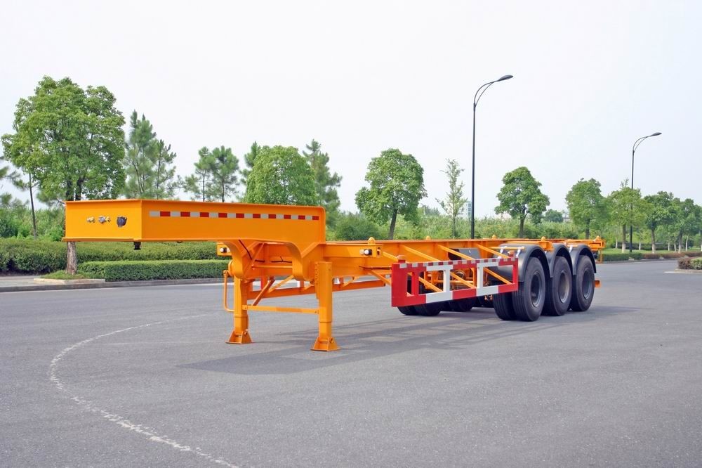 China Gooseneck 40ft Container Trailer Chassis , ISO Tank Containers Semi Trailer on sale