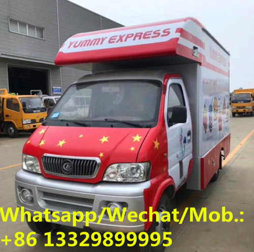 China High quality and best price Forland Brand 4*2 gasoline mobile food van truck for sale, Mobile vending cart on sale