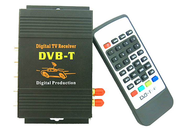 China DVB-T MPEG-4 Box 4 output, dual antenna Car DVB-T MPEG-4 Digital TV Dual Tuner dvb-t receiver Mini TV Box  DVB-T618 on sale