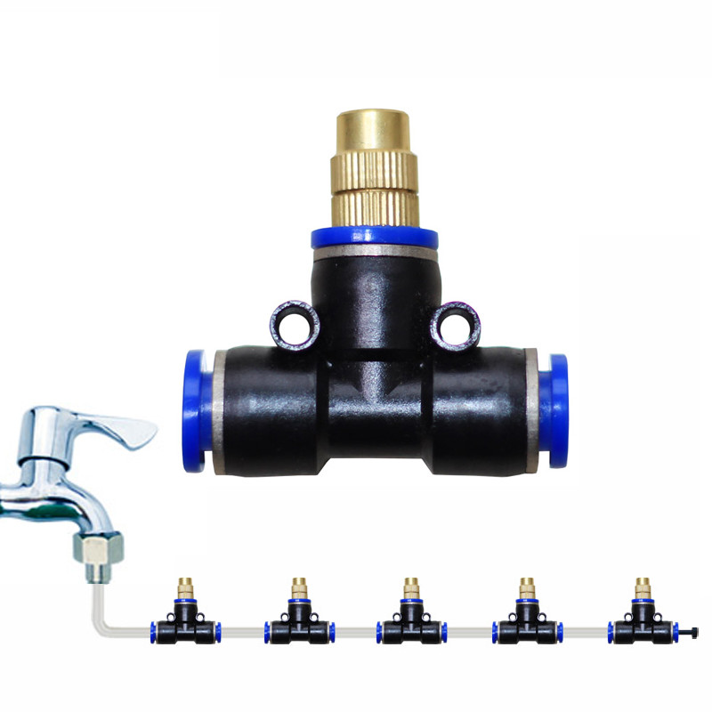 China Atomization Water Misting Brass Nozzle Connectors Low Pressure Watering Irrigation Accessories on sale