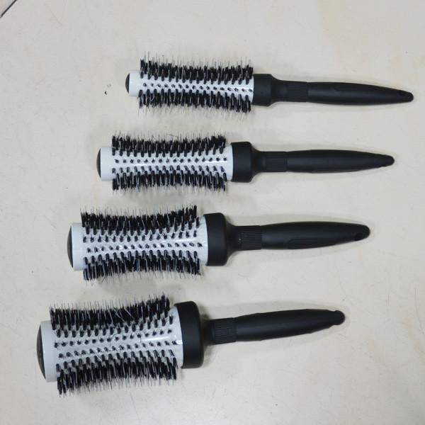 Cheap Ceramic Hairdressing Blow Drying Round Hair Brush Sets with Rubber Handle for sale