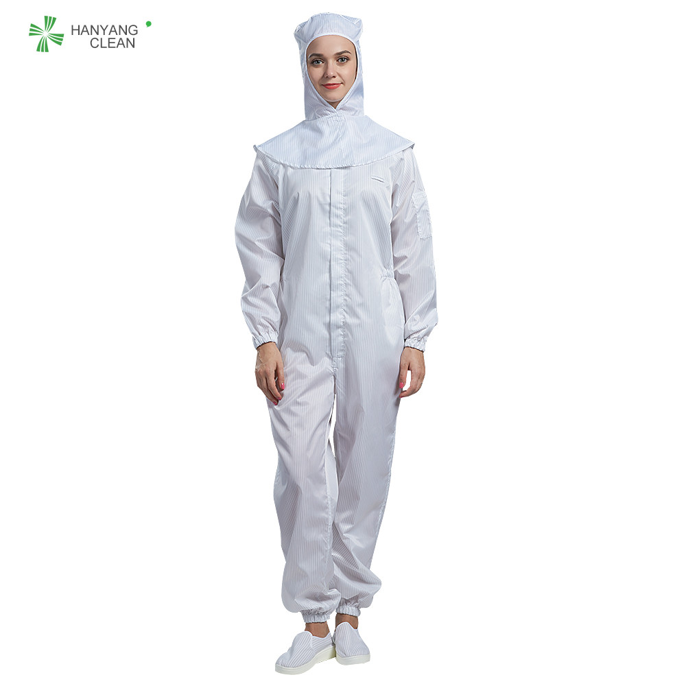 Best ESD Clean Room Garments Clean Room Coveralls Conductive Fiber With Dust Free Sterilization wholesale