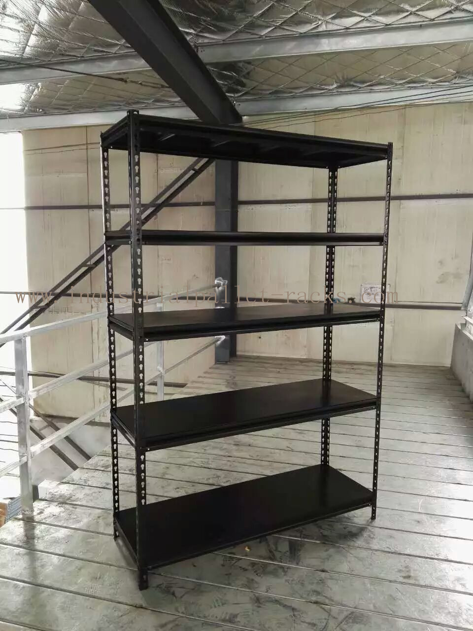 China Slotted Angle Steel Light Duty Shelving Black / Grey / White in Storage Systems on sale