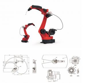 China 6 AXIS TIG / MIG / Pinch Welder Industrial Welding Robot arm on sale