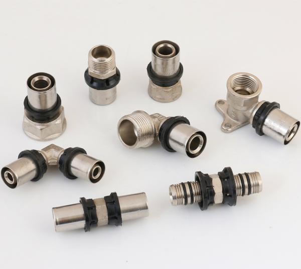 brass th type press straight nipple female connector fittings for plumbing multiayer pex al pex pipe