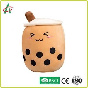 Best OEM Bubble Tea Plush Pillow With Embroidered Emoji wholesale