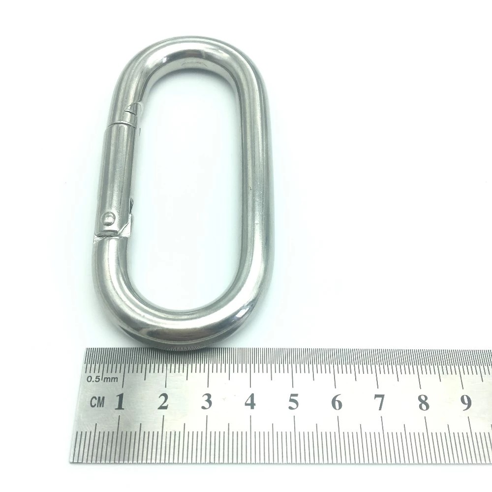 Best 10mm x 100 mm Oval shape stainless steel carabiner wholesale