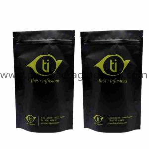 China Black Ziplock Aluminum Foil Packaging Poly Bags on sale